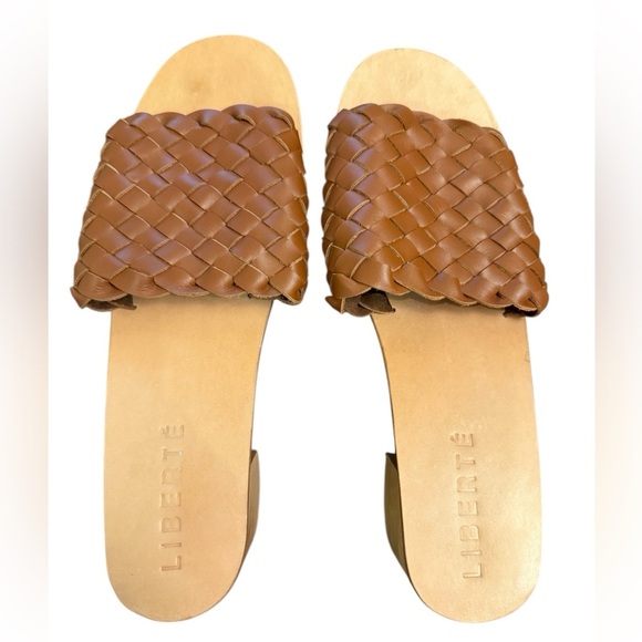 Liberté Santorini Woven Mule Sandal in Cognac Size 9 - Picture 5 of 9